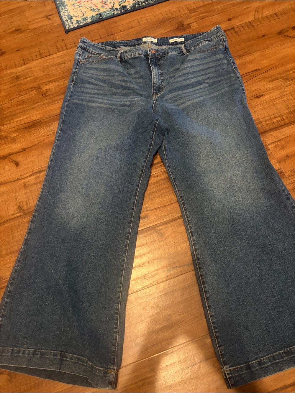 Jessica Simpson Medium Blue Wide-Leg Jeans
